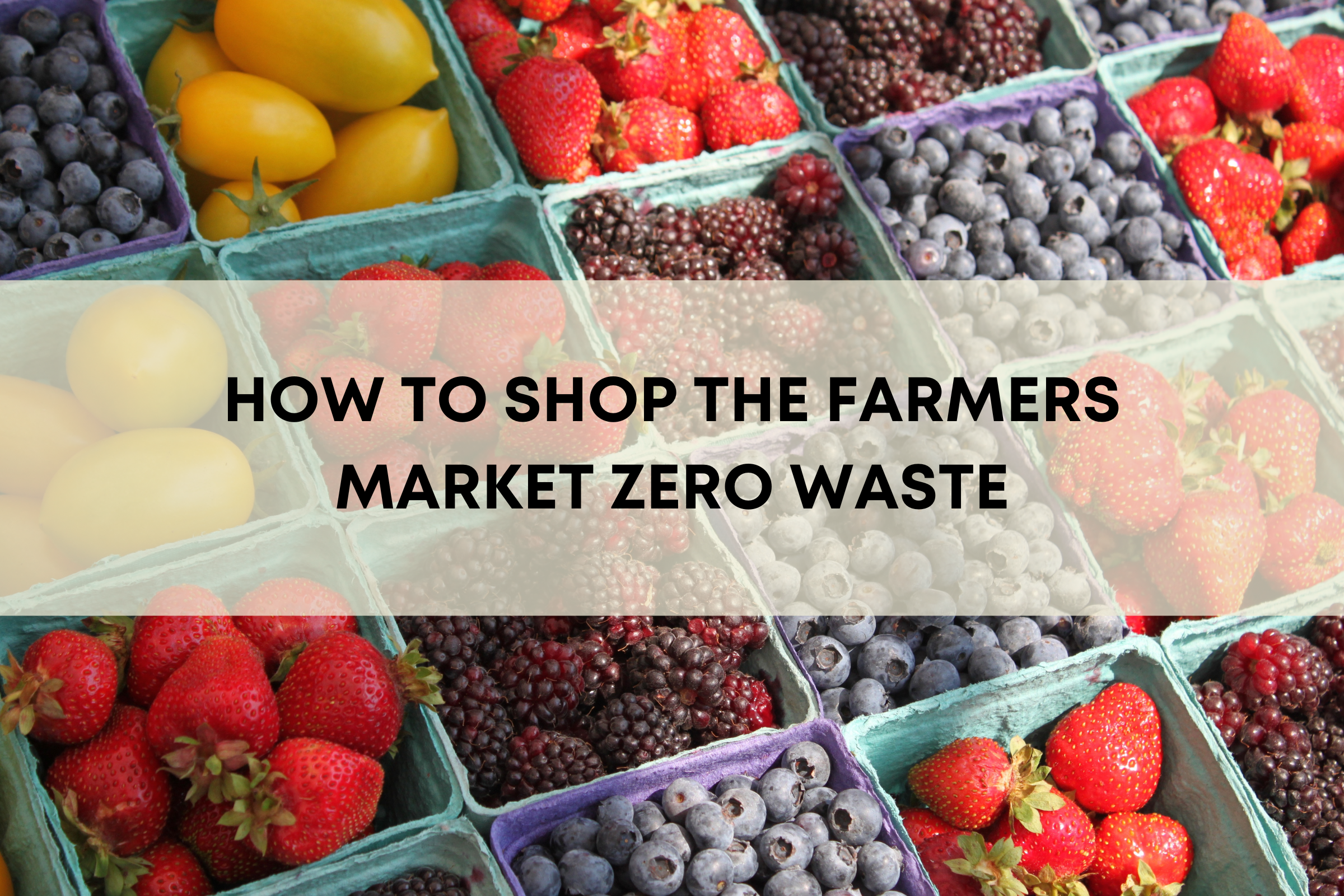 How To Shop The Farmers Market Zero Waste