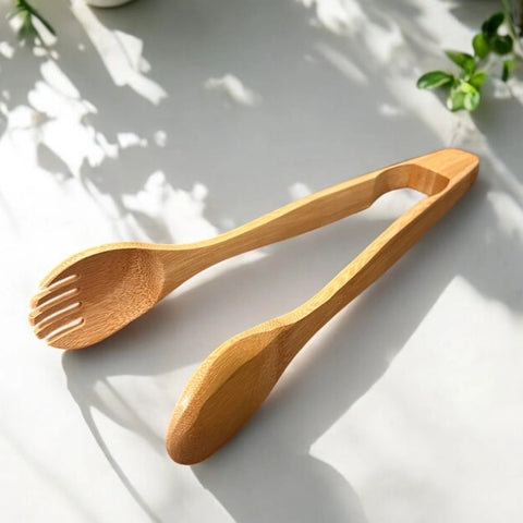 Bamboo Serving Tongs