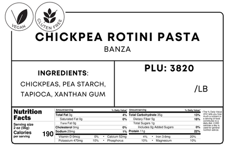 Chickpea Rotini Pasta