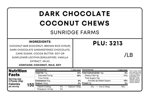 Dark Chocolate Coconut Chews