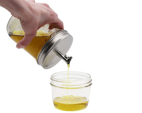 Mason Jar Oil Spout Lid