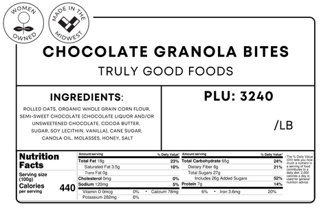 Dark Chocolate Granola Bites