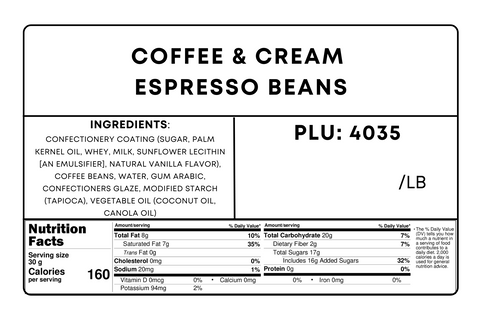 Coffee & Cream Espresso Beans