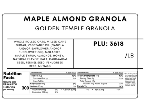 Maple Almond Granola